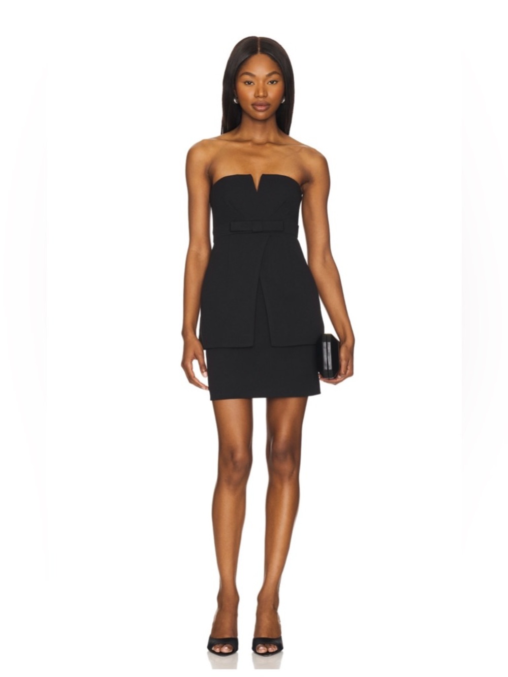 ELINA MINI DRESS IN BLACK by NICHOLAS